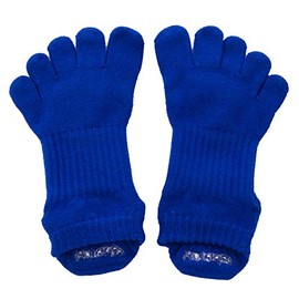 Knitido+ Yama Yoga and Pilates Toe Socks, Non-Slip, Size:UK 5.5-8 (EU 39-42), Colour:Royal Blue (77)