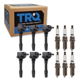 TRQ Ignition Coil & Spark Plug Kit Iridium Compatible with 2020-2023 Ford Transit-250 Transit-350 & HD with Flex Fuel Only 2018-2021 F-150 2020-2021 Explorer Police Interceptor Utility for 3.3L