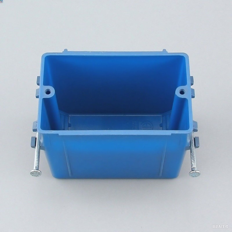 5-Pack-1-Gang PVC Electrical Outlet Box, 18 cu in Blue Switch