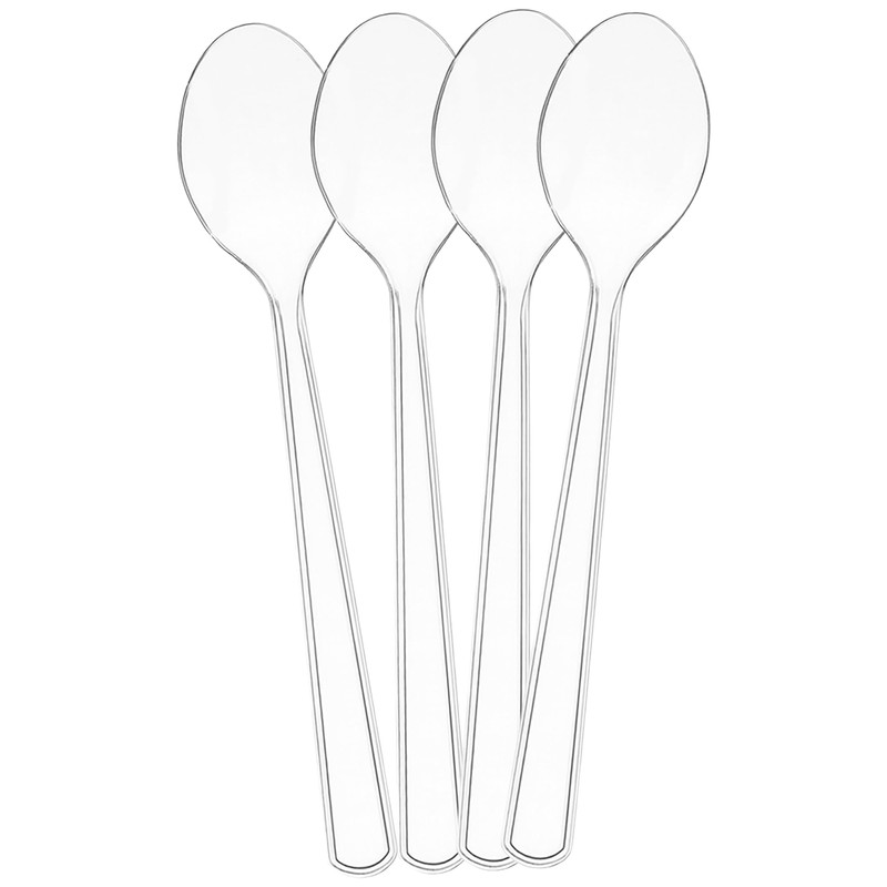 Set of 8 - 10 Clear Plastic Serving Spoons For