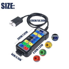 luumeiy OBD2 Breakout Box Powerful OBDII Protocol Detector, 16 Pin Automotive CAN Breakout Box with 4mm Banana Jump Wire OBD2 Test Tool for Communication/Power/Ground Detector