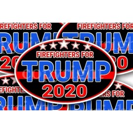 FIREFIGHTERS for TRUMP 2020 Trump Political Bumper Stickers Decals 5" 5-pack