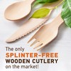Weemium Disposable Wooden Cutlery Set - 300 Count (100 Forks,