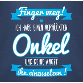 Shirtracer - Baby Bodysuit Long Sleeve Girl Boy - Sayings Baby - Ich habe einen verrückten Uncle - Baby Toddler Gift, 2 Navy Blue