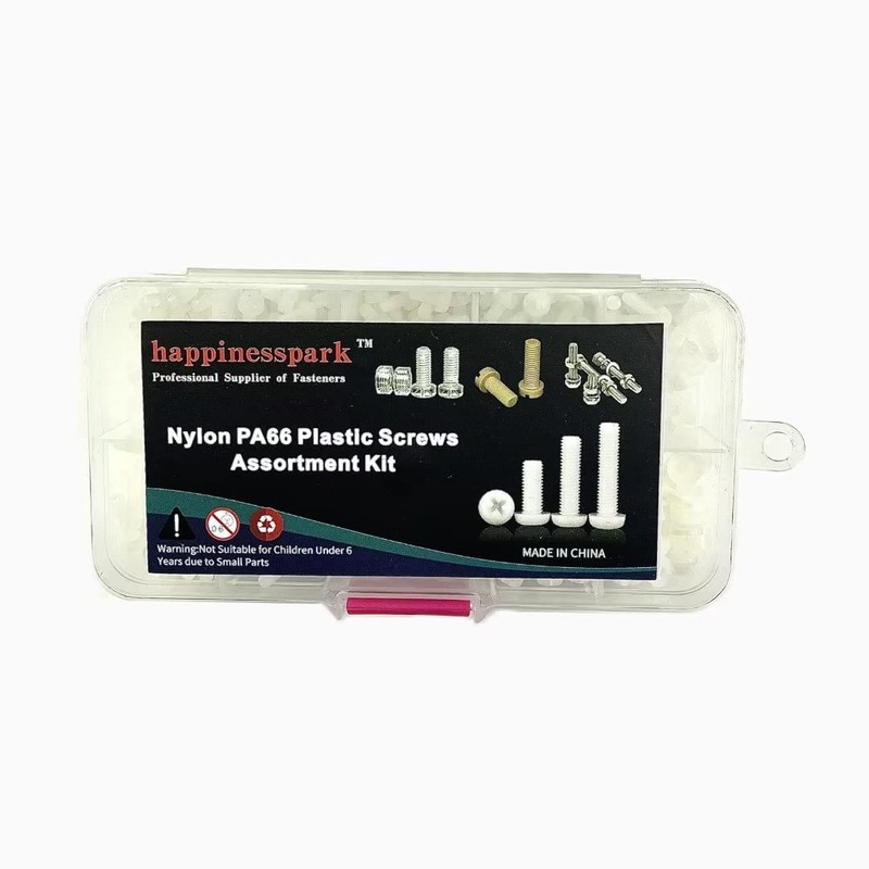Happinesspark M3 Nylon PA66 Plastic White Metric Cross Phillips Pan