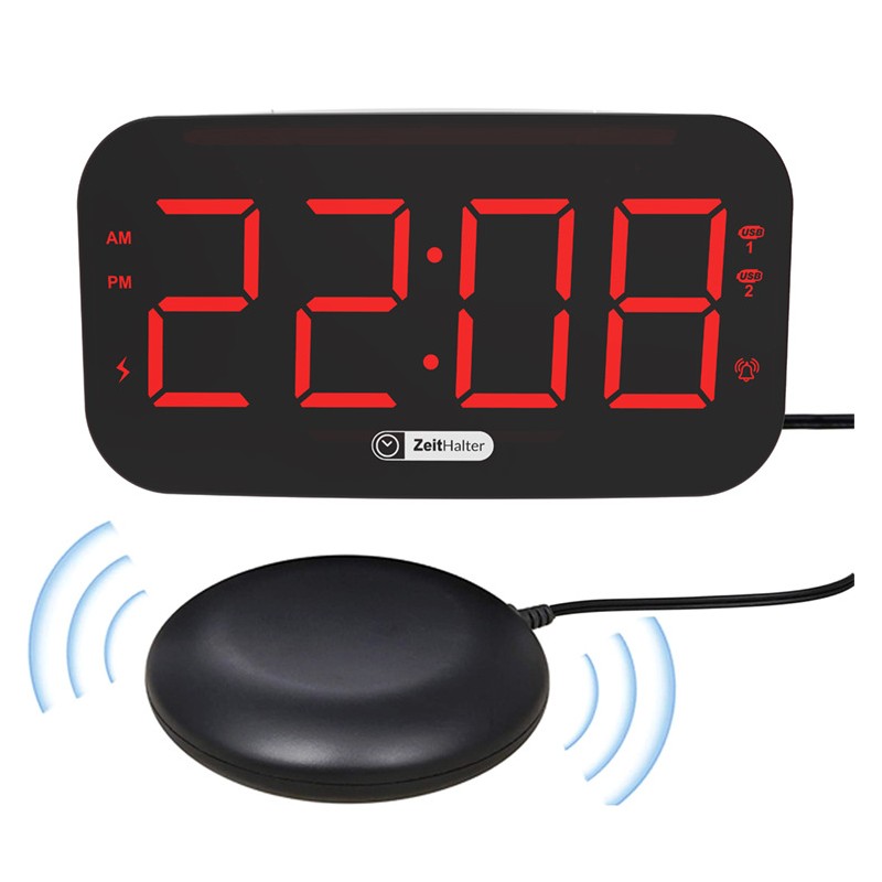 Digital Alarm Clock LED Clock with Brightness Control and Snooze