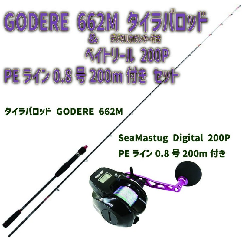 GODERE 662M Tairubberset-21 Bait Reel with Digital Counter 200P PE