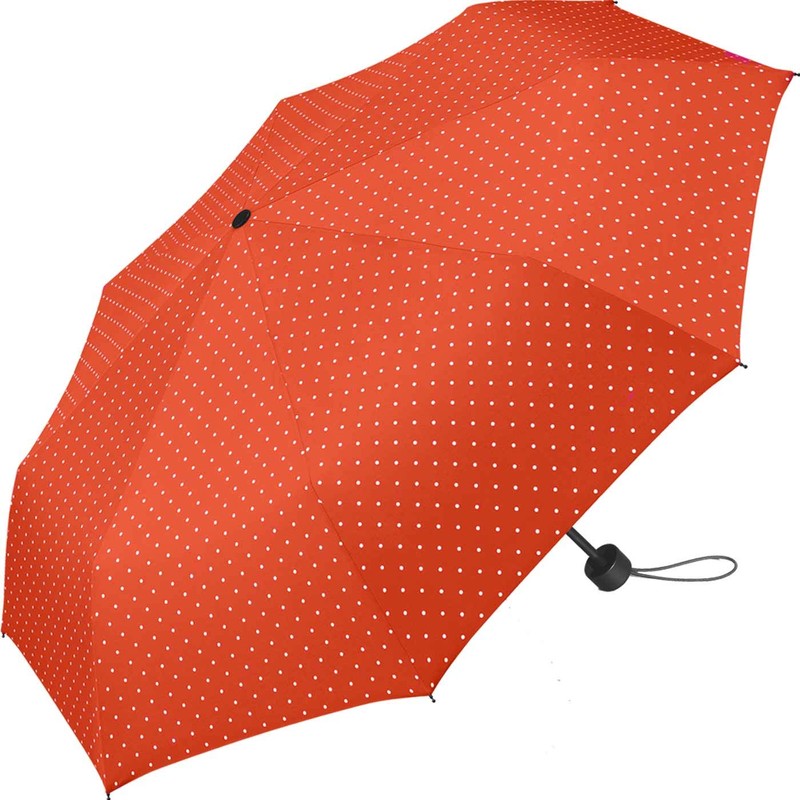Super Mini Flash Manual Women's Pocket Umbrella Dots Orange, orange