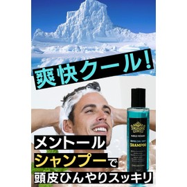 BABLO Mint Shampoo, Men's Shampoo Brush Set, Amino Acids, Super Cool, Citrus, Nice Scent