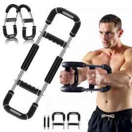 2025 Pro Twister Arm Trainer, 40-100lb Adjustable Power Twister Bar, Chest Shoulder Arm Workout Equipment, Portable Detachable Upper Body Fitness Machine for Home & Gym (Grey 30-70lbs)