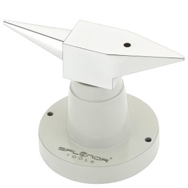 Splenor Tools Stand Anvil - Dual Ended Flat and Rounded Horn - Metal Forming - Jewelry Making Work Surface - Bench Tool