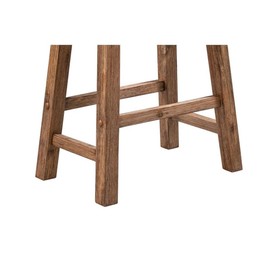 BOWERY HILL Backless Saddle Bar Height Stools - Barnwood Wire-Brush - Set of 2