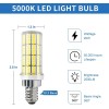 NS 4 Pack E12 20W LED Corn Light Bulb 5000K