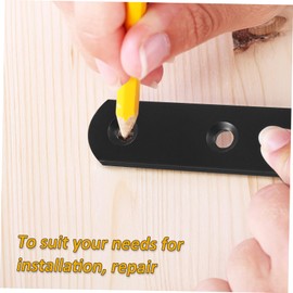 SHINEOFI 4Pcs Stainless Steel Straight Brace Plates Heavy Duty Metal Bracket Flat Bars for Wood Easy Installation Joining Connector for Home Workshop and Furniture Applications