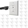 30 Pcs 3 Prong Loose Outlet Fix Plug, Plastic Socket
