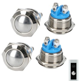 Door Chime Push Button - 4X Replacement Buttons Push Door Bell Ringer Parts - Waterproof Home Upgrade Parts for Apartment Building Wall Garage