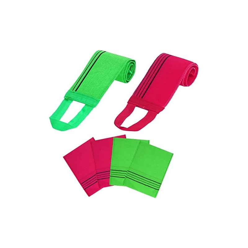 Guantes y Toallas Exfoliantes Coreanas Kit de 6 Piezas Cuerpo