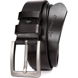 WOLFANT Full Grain Leather Belt,100% Italian Real Solid Leather