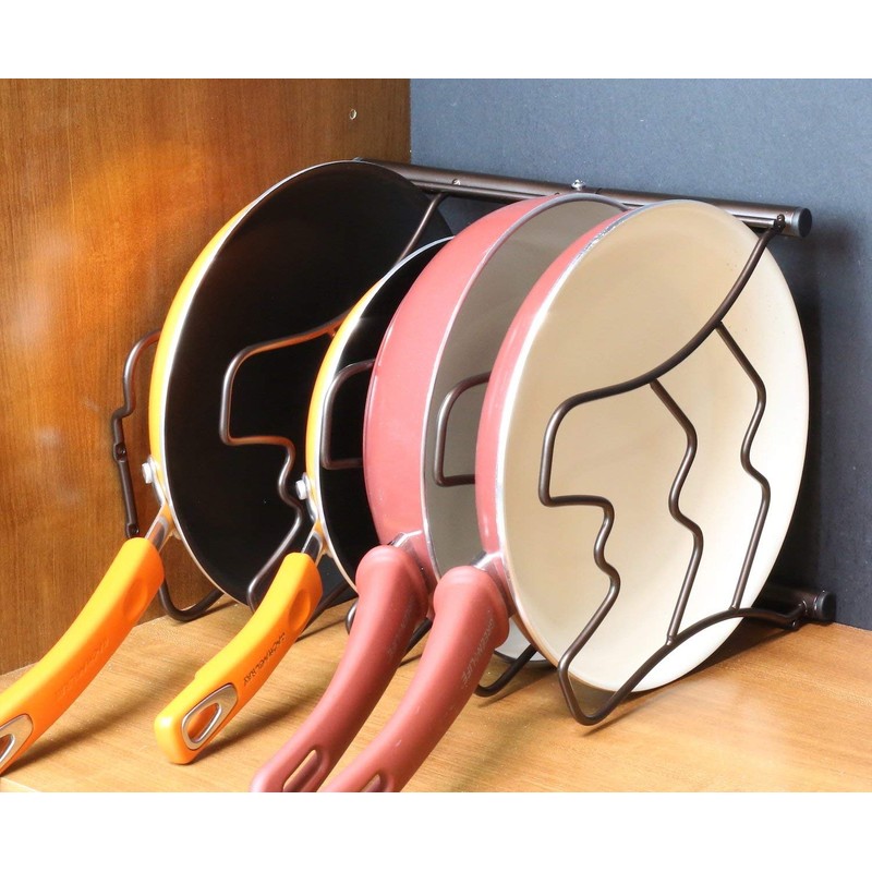 Deco Brothers Pan Organizer Rack for Kitchen Cabinet and Counter,