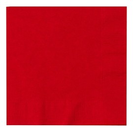 Beverage Napkins 5"X5" 50/Pkg-Classic Red