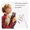 Gudaci Interactive cat Toy, cat Wand String, Colorful Fabric Ribbon