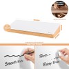 Aesthetic Glass Desktop Whiteboard with Wooden Organizer