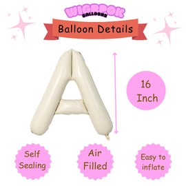 16"OH BABY Cream WhiteBalloon for Baby Shower,Oh Baby Sign for Backdrop,Oh Baby Letter Balloons for Gender Reveal Decorations
