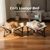 PETKARAY Foldable Cat Hammock Bed, Elevated Sisal Scratching Lounge with