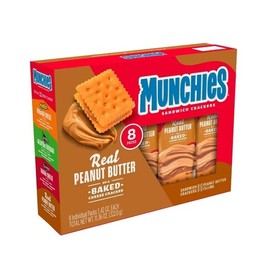 Munchies Peanut Butter Sandwich Crackers, 1.42 oz, 8 Count boxes (Pack of 6)