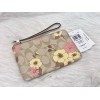 Coach NWT Coach CI856 Floral Cluster Print Corner Zip Wristlet