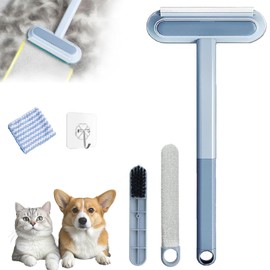 4 in1 Pet Hairs Removal Brush, Multifunctional Cat and Dog Hair Remover, Pet Hair Cleaning Brush With Hook and Towel, Washable & Portable, Wet and Dry Use, for Pets, Couch, Carpet, Furniture