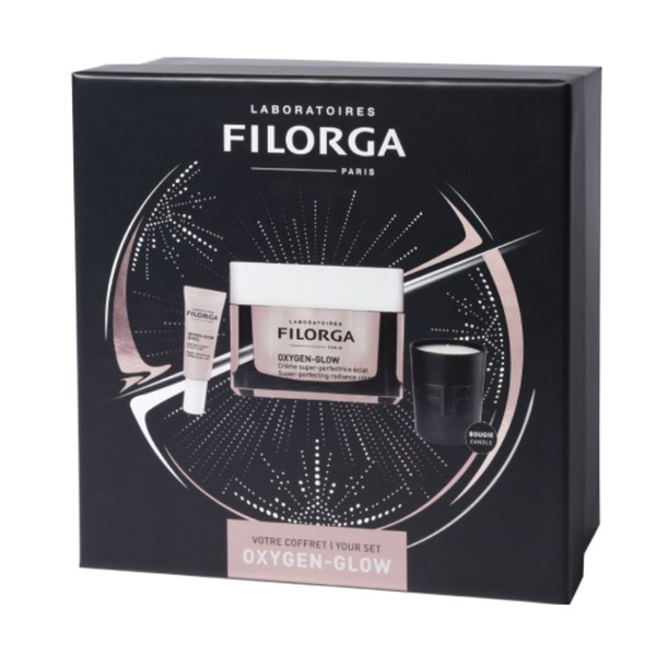 Filorga Oxygen Glow Xmas Set Cream, 50ml & FREE Eye Cream, 4ml & Bougie Candle, 75gr