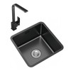 Black Kitchen Sink 13 Inch Undermount Single Bowl Workstation Sink,