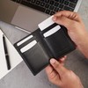 WASAMA Slim Minimalist Leather Wallet, Credit Card Holder, RFID Blocking,