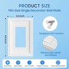Classic Beaded Relief Design Style, White Decorator Light Switch Cover,