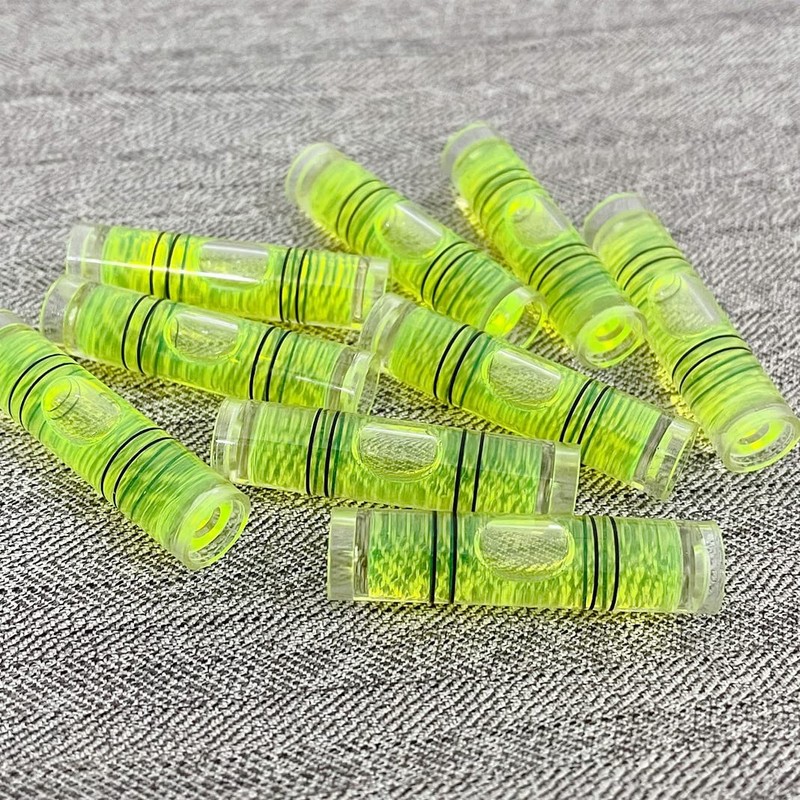 YMGBHNKJLS 8 Pieces Mini Cylindrical Level Small Horizontal Bubble Levels