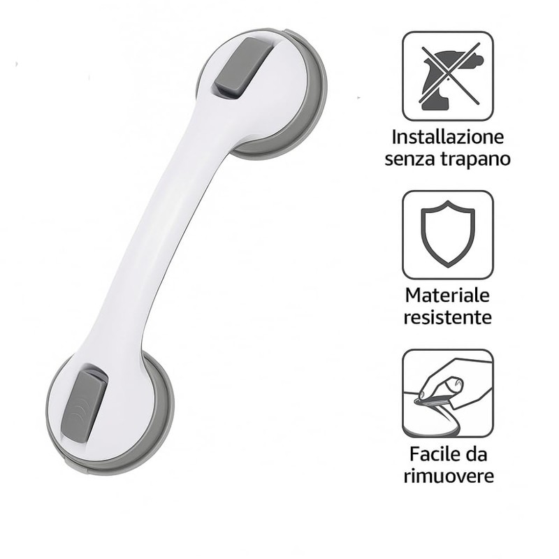 Maniglia Doccia per Anziani 30cm Supporto Fino a 60 kg