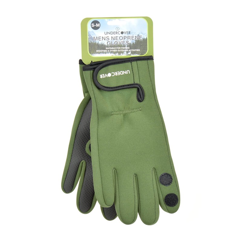 Mens Undercover Fishermans Neoprene Gloves GL640UCL Olive L/XL