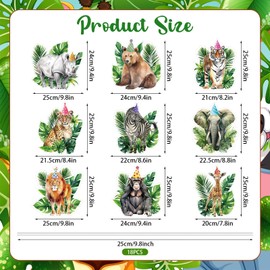 9Pcs Wild Animals Decorations Yard Sign Jungle Theme Lawn Sign with Stakes Woodland Safari Decorations for Outdoor Zoo Birthday Baby Shower Party Supplies