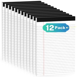 DORFAS 12 Pack Legal Pads 8.5 x 11 Basic Note Pads 8.5 x 11 - Premium Quality 21lb Paper Lined Notepad - Wide Ruled Writing Pads Perfect for Writing and Note-Taking - 30 Sheets per Pad