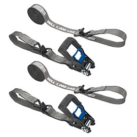 Secure Tite Ratchet Straps – 2-Pack 1-1/4” x 16’ Tie Down Straps with Vinyl Coated Double J-Hooks – Cargo Tie Down Straps, 1000 lbs. Working Load Limit and 3000 lbs. Break Strength