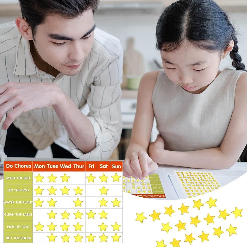4320 Pack 40 Sheets Tiny Gold Star Stickers, 0.3" Diameter