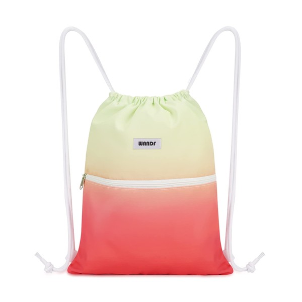WANDF Drawstring Backpack String Bag Sackpack Cinch Water Resistant Nylon