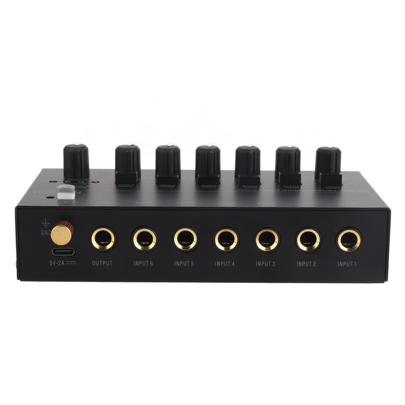 Sound Mixer Ultra Compact Metal Low Noise 6 Channel Stereo