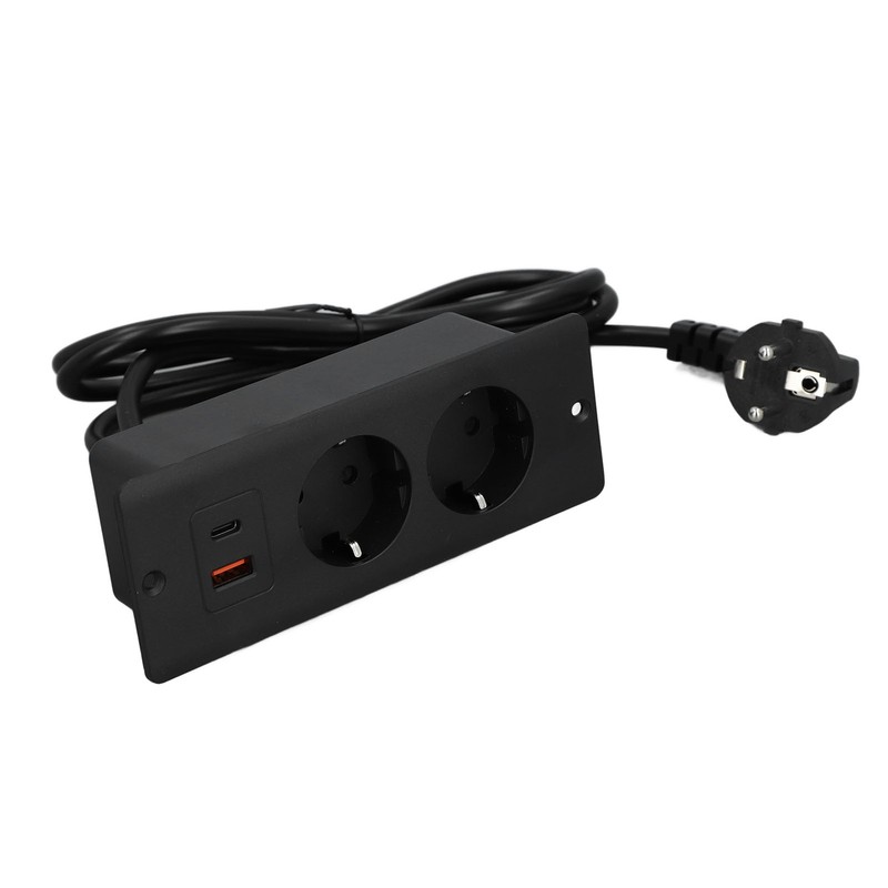 Recessed Socket 2 Outlets with PD20W USB C USB A