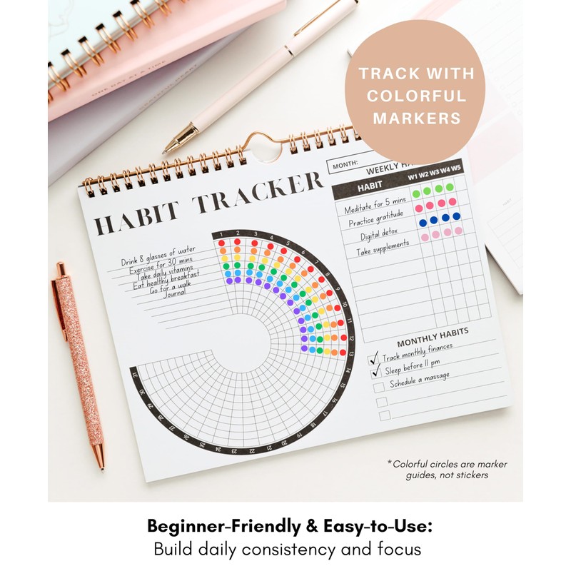 Lamare Habit Tracker Calendar – Premium Daily Habit Tracker Journal