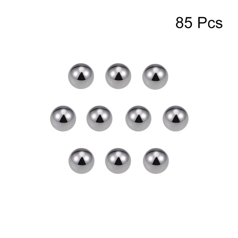 sourcing map 1/4" Carbon Steel Bearing Balls Precision Balls 85pcs