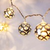 Lights4fun 16 Silver Ball Plug in Fairy String Lights Warm