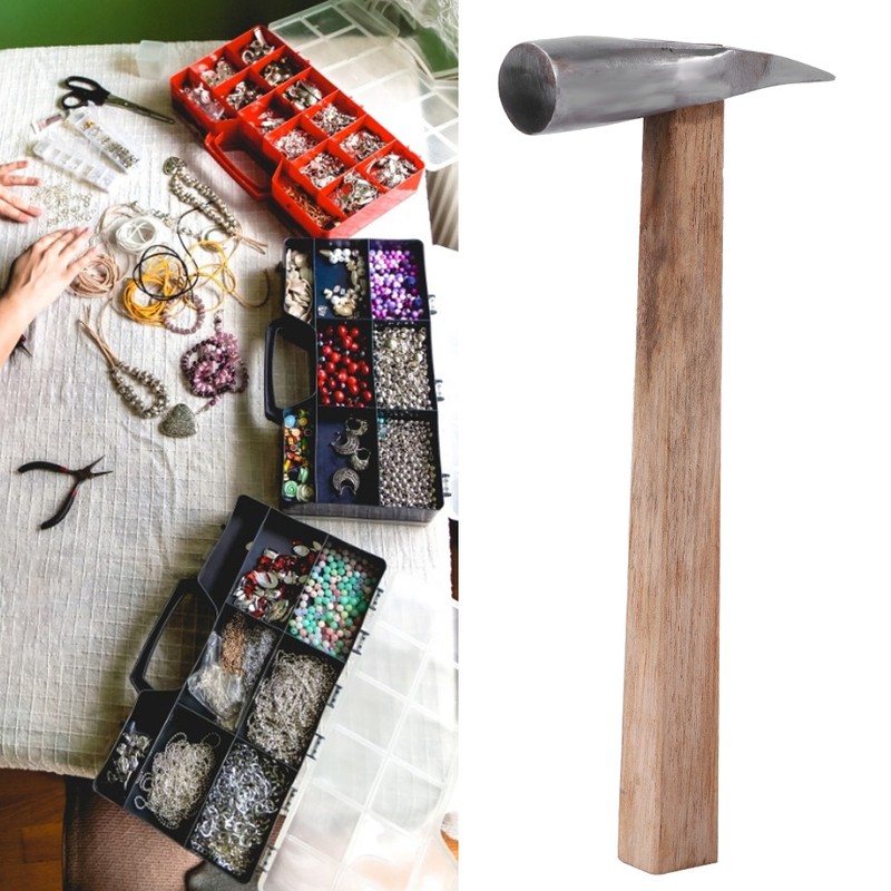 Stainless Steel Hammer Jewelry Making DIY Tool for Gold Silver(M)