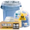 55-60 Gallon Trash Bags, 150 Bags Large Clear Garbage Bags,